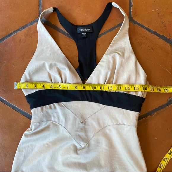 VINTAGE bebe y2k 2000s Party Cocktail Dress Mini Backless Going Out Bodycon Sz S - Picture 8 of 9